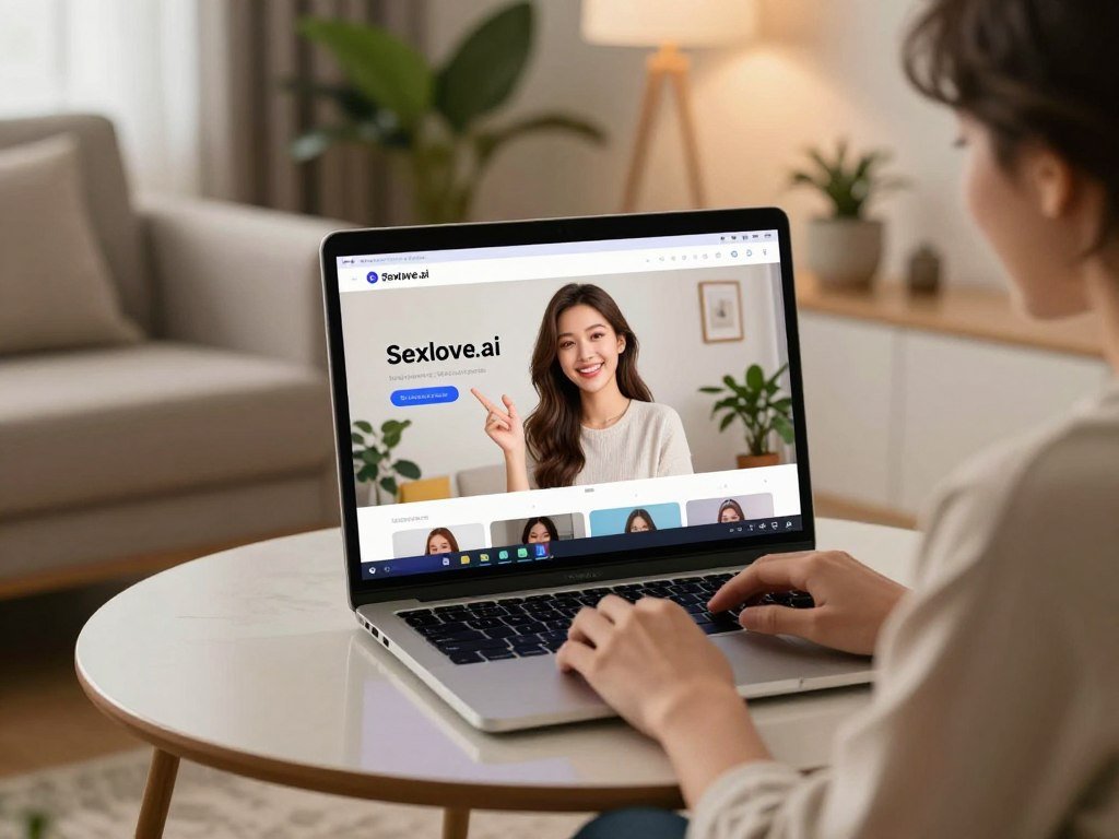 A cozy, modern living room setting showcases a sleek laptop open on a stylish coffee table, displaying a vibrant AI video platform interface from "Sexlove.ai." In the foreground, a user, a young adult in casual yet professional attire, smiles at the screen, engaging with a friendly AI girlfriend avatar projected in the middle of the scene. The avatar is designed with warm, inviting features and is animated, displaying gestures of interaction. Soft, ambient lighting fills the room, creating a relaxed atmosphere, while lush green plants in the background add freshness. The camera angle is slightly elevated, capturing both the user and the laptop’s lively screen. Warm colors dominate the image, conveying a sense of connection and innovation in virtual interactions. - The Ultimate Guide to AI Girlfriends-Sexlove.ai A cozy modern living room setting showcases a sleek laptop open on a stylish coffee table displaying a vibrant AI video platform interface from Sexloveai In the foreground a user a young adult in casual yet professional attire smiles at the screen engaging with a friendly AI girlfriend avatar projected in the middle of the scene The avatar is designed with warm inviting features and is animated displaying gestures of interaction Soft ambient lighting fills the room creating a relaxed atmosphere while lush green plants in the background add freshness The camera angle is slightly elevated capturing both the user and the laptops lively screen Warm colors dominate the image conveying a sense of connection and innovation in virtual interactions