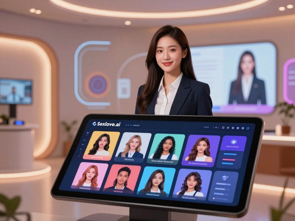 A futuristic digital interface showcasing AI girlfriend customization and personalization features. In the foreground, a sleek touchscreen display highlights various options such as hairstyle, outfit, and personality traits, rendered in vibrant colors. The middle layer features an AI avatar in professional business attire, reflecting various customization selections, with a friendly expression. In the background, an immersive virtual environment with abstract designs and soft glowing elements creates a warm, inviting atmosphere. Soft diffused lighting enhances the modern tech feel, with a focus on the display and the avatar. The overall mood is one of innovation and exploration, revealing the potential of personalizing virtual relationships through the brand "Sexlove.ai". - The Ultimate Guide to AI Girlfriends-Sexlove.ai A futuristic digital interface showcasing AI girlfriend customization and personalization features In the foreground a sleek touchscreen display highlights various options such as hairstyle outfit and personality traits rendered in vibrant colors The middle layer features an AI avatar in professional business attire reflecting various customization selections with a friendly expression In the background an immersive virtual environment with abstract designs and soft glowing elements creates a warm inviting atmosphere Soft diffused lighting enhances the modern tech feel with a focus on the display and the avatar The overall mood is one of innovation and exploration revealing the potential of personalizing virtual relationships through the brand Sexloveai