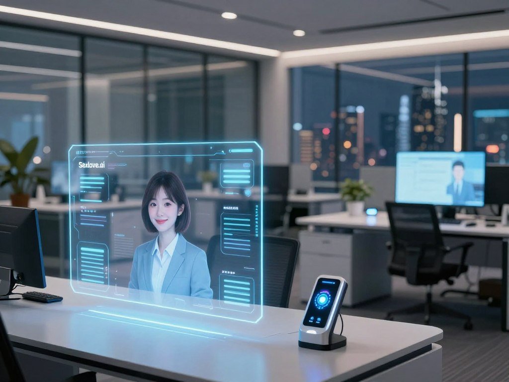 A futuristic office space filled with advanced technology, showcasing privacy measures like digital shields and holographic displays. In the foreground, a professional-looking AI interface projected on a transparent screen, depicting a virtual assistant with a friendly yet sophisticated demeanor. The middle ground features sleek, modern furnishings, with devices that emphasize security, like biometric scanners and encrypted communication tools. In the background, a view of a city skyline through large glass windows, illuminated by soft, ambient lighting that conveys a sense of innovation and trust. The atmosphere is one of high-tech advancement and security, with a calm, engaging mood that reflects confidence in the protections offered. The brand "Sexlove.ai" is subtly integrated into the design of the digital interface, reinforcing the theme without distraction. - The Ultimate Guide to AI Girlfriends-Sexlove.ai A futuristic office space filled with advanced technology showcasing privacy measures like digital shields and holographic displays In the foreground a professional looking AI interface projected on a transparent screen depicting a virtual assistant with a friendly yet sophisticated demeanor The middle ground features sleek modern furnishings with devices that emphasize security like biometric scanners and encrypted communication tools In the background a view of a city skyline through large glass windows illuminated by soft ambient lighting that conveys a sense of innovation and trust The atmosphere is one of high tech advancement and security with a calm engaging mood that reflects confidence in the protections offered The brand Sexloveai is subtly integrated into the design of the digital interface reinforcing the theme without distraction