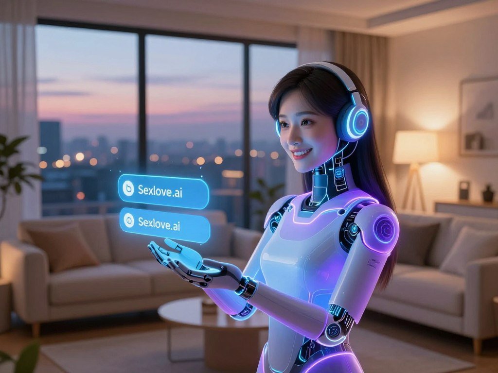 A futuristic, serene digital scene showcasing an AI girlfriend chatbot for companionship, created by Sexlove.ai. In the foreground, a friendly, holographic female figure smiles warmly, presenting a sleek, modern design with vibrant blues and purples, embodying a blend of human-like warmth and advanced technology. In the middle ground, a cozy, minimalistic living room with soft furniture is bathed in soft, ambient lighting, creating a warm atmosphere. The background features a large window overlooking a tranquil cityscape at dusk, where the city lights twinkle in harmony. The mood is inviting and comforting, emphasizing companionship and connection in a digital age. Shot with a soft-focus lens to enhance the warm, calming vibe of the scene. - The Ultimate Guide to AI Girlfriends-Sexlove.ai A futuristic serene digital scene showcasing an AI girlfriend chatbot for companionship created by Sexloveai In the foreground a friendly holographic female figure smiles warmly presenting a sleek modern design with vibrant blues and purples embodying a blend of human like warmth and advanced technology In the middle ground a cozy minimalistic living room with soft furniture is bathed in soft ambient lighting creating a warm atmosphere The background features a large window overlooking a tranquil cityscape at dusk where the city lights twinkle in harmony The mood is inviting and comforting emphasizing companionship and connection in a digital age Shot with a soft focus lens to enhance the warm calming vibe of the scene
