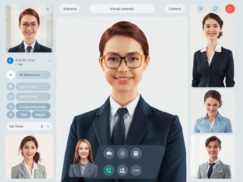 Create a bright, polished interface for “Candy.ai,” showing a customizable virtual girlfriend, sharp AI-generated portraits, scenario controls, and a voice chat panel. Include several tasteful backgrounds and clothing choices, with realistic facial details and no explicit content. Create a bright, polished interface for “Candy.ai,” showing a customizable virtual girlfriend, sharp AI-generated portraits, scenario controls, and a voice chat panel. Include several tasteful backgrounds and clothing choices, with realistic facial details and no explicit content.