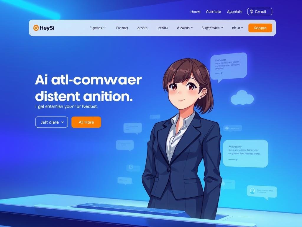 Editorial website hero image for SexLove.ai, a modern AI anime girlfriend platform, featuring a warm anime-inspired companion on a clean digital interface, subtle chat bubbles, customizable visual details, soft blue and violet lighting, welcoming and private atmosphere, polished American tech product style, no text, no logos