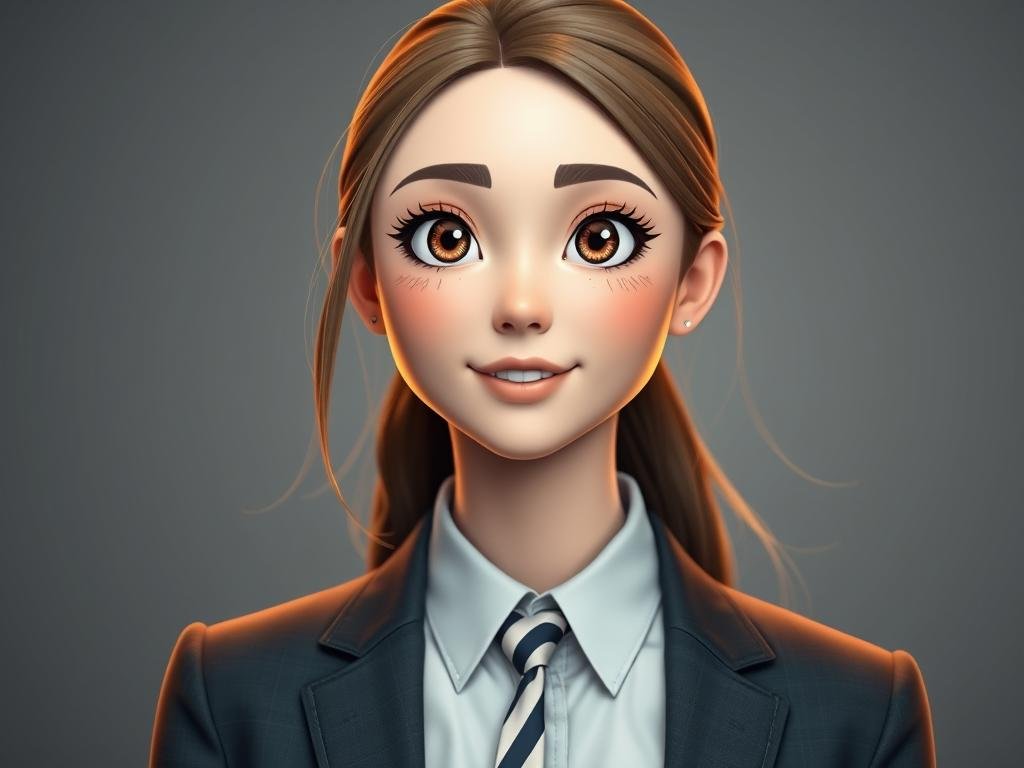 Warm, confident AI girlfriend with expressive eyes, modern casual outfit, soft studio lighting, and a friendly, engaging mood. Warm, confident AI girlfriend with expressive eyes, modern casual outfit, soft studio lighting, and a friendly, engaging mood.