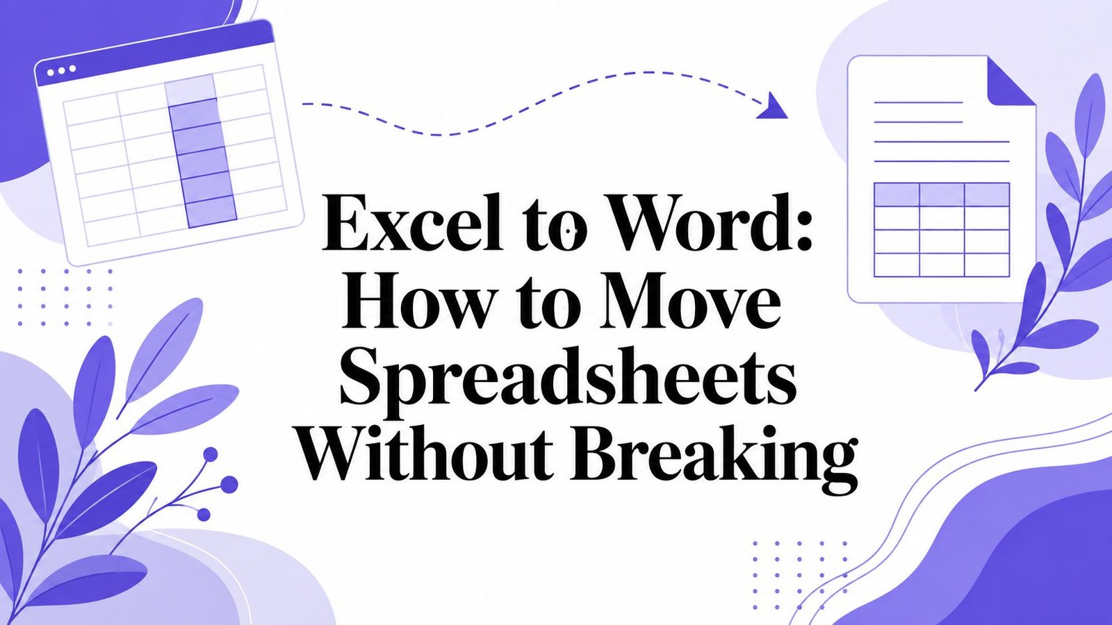 Excel to Word: How to Move Spreadsheets Without Breaking